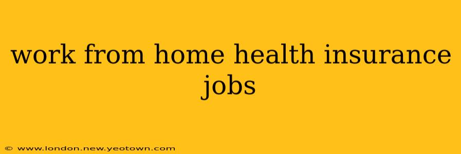 work from home health insurance jobs
