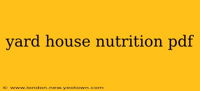 yard house nutrition pdf
