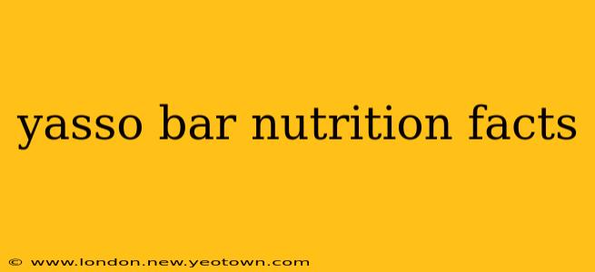 yasso bar nutrition facts