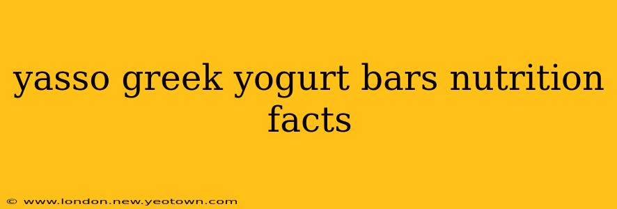 yasso greek yogurt bars nutrition facts