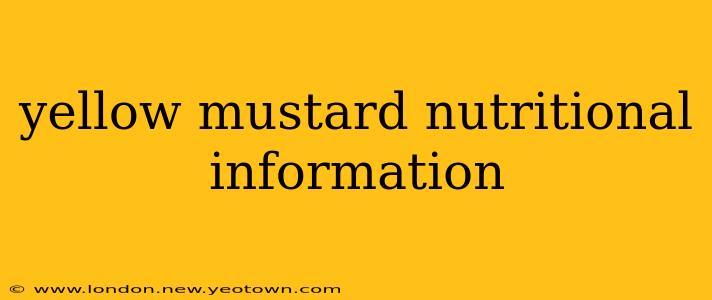 yellow mustard nutritional information