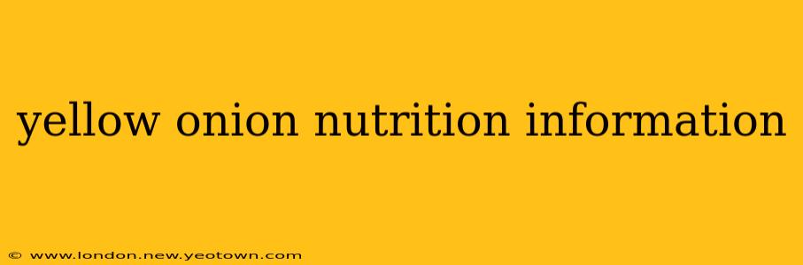 yellow onion nutrition information