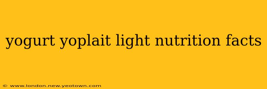 yogurt yoplait light nutrition facts