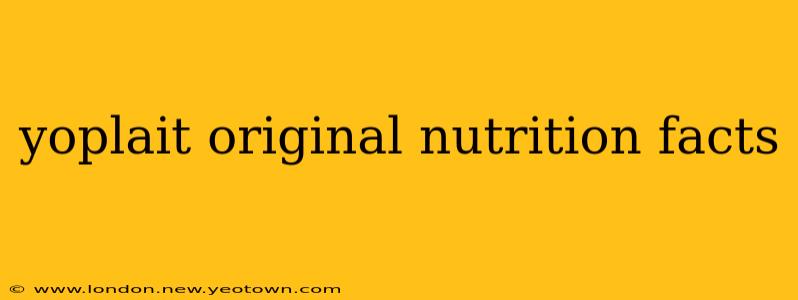 yoplait original nutrition facts