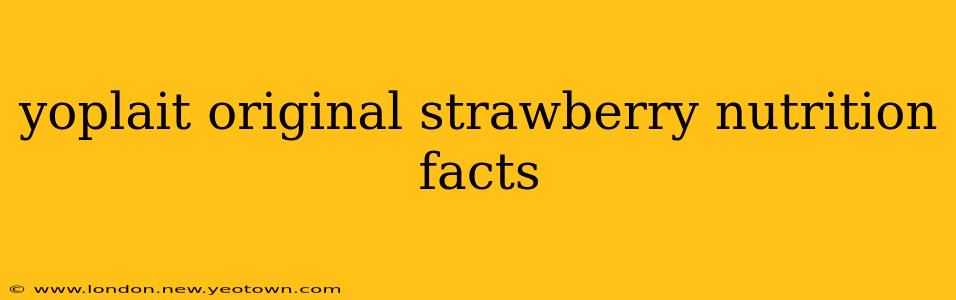 yoplait original strawberry nutrition facts