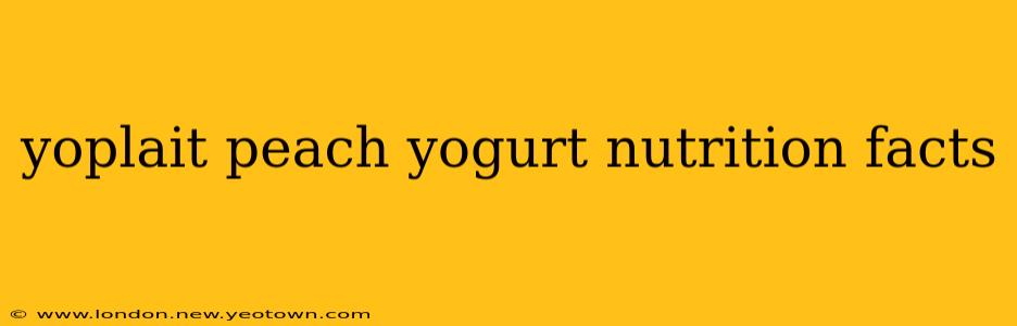 yoplait peach yogurt nutrition facts