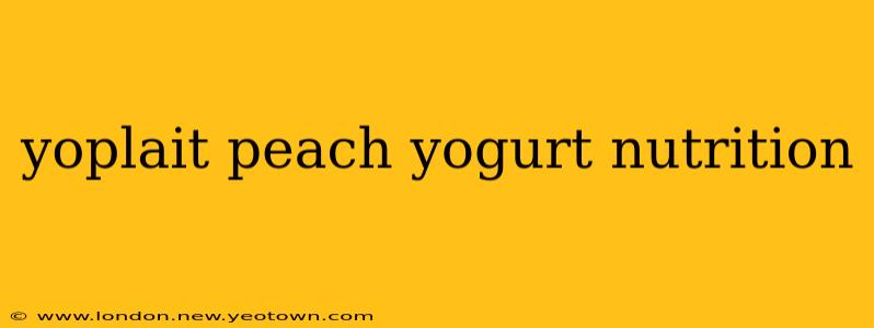yoplait peach yogurt nutrition
