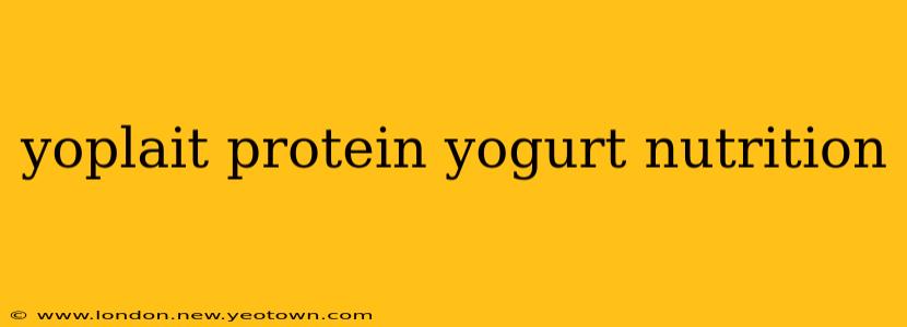 yoplait protein yogurt nutrition