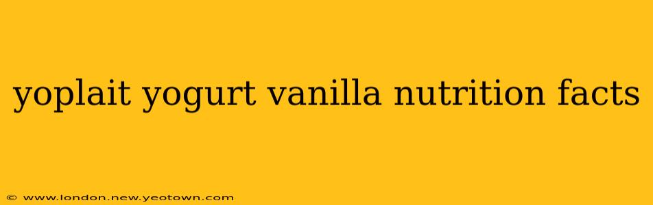 yoplait yogurt vanilla nutrition facts