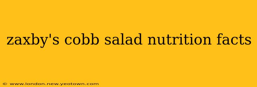 zaxby's cobb salad nutrition facts