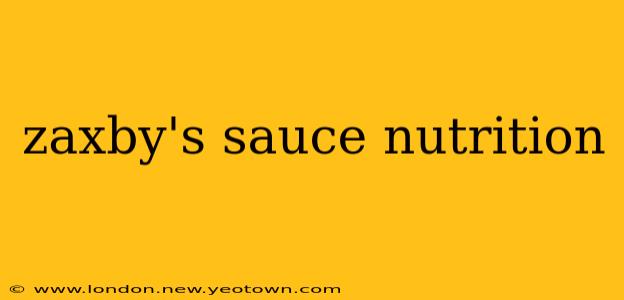 zaxby's sauce nutrition