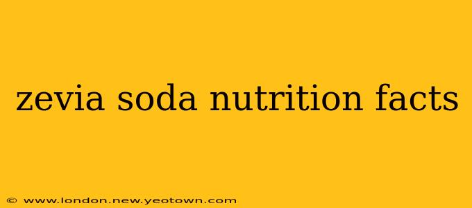 zevia soda nutrition facts