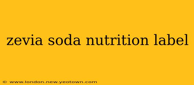 zevia soda nutrition label