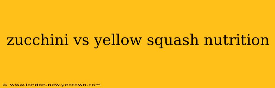 zucchini vs yellow squash nutrition